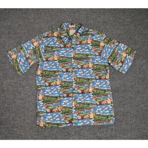 Reyn Spooner Shirt Mens Size Large Guy Buffet Short Sleeve